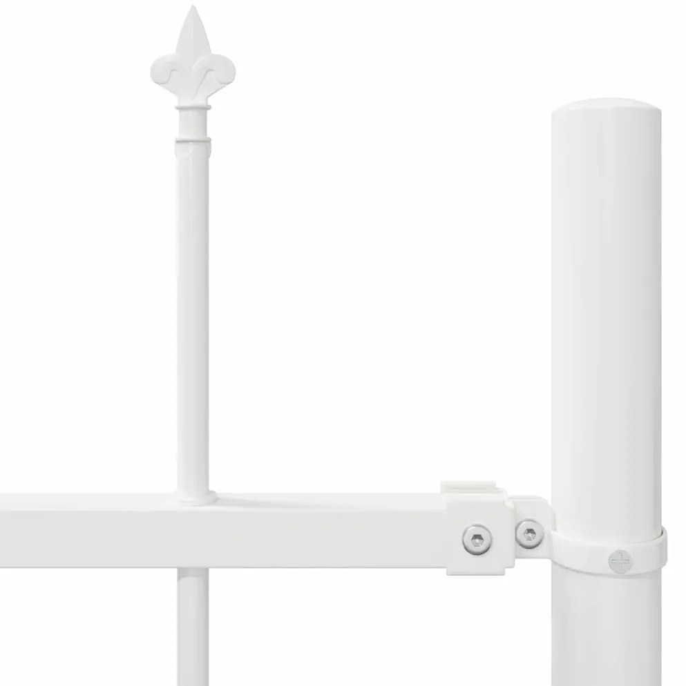 vidaXL Φράχτης Κήπου 2 pcs Λευκό 3,4 x 1,5 μ Ατσάλι με Πούδρα