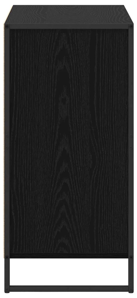 vidaXL Πλαϊνό γραφείο Μαύρη Οξυά 79 x 36 x 75.5 εκ. Επεξεργασμένο ξύλο