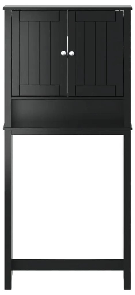 vidaXL Ντουλάπι Πλυντηρίου BERG Μαύρο 76x27x164,5 εκ. από Μασίφ Ξύλο