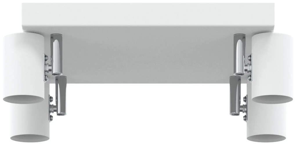 vidaXL Ceiling Spotlight 4 Way Adjustable Λευκό E27