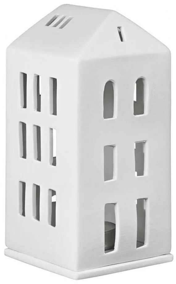 Κηροπήγιο Για Ρεσώ Hipped Roof RD0012957 8x8x16,5cm White Raeder Porcelain