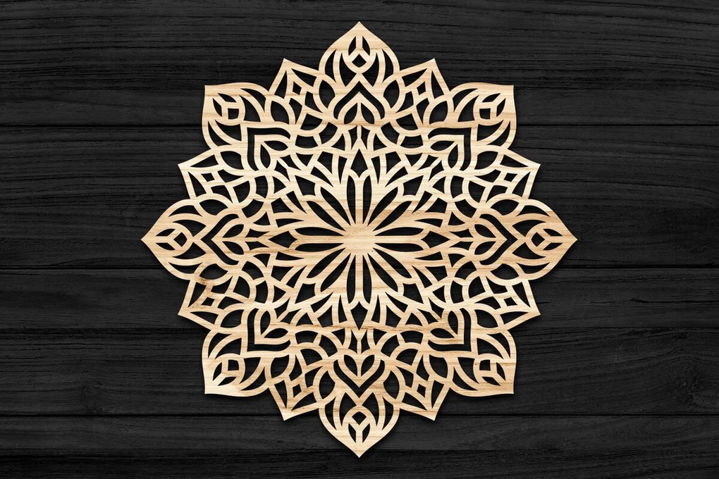 Intra απο ξύλο plywood 3mm-4mm πάχος Τρισδιάστατη Mandala Δίασταση 30x30 cm INTRAFABR-69582588