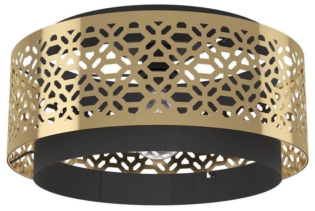 Φωτιστικό Οροφής Eglo 43979 SANDBACH Μαύρο Ματ (Black Mat)|Μπρούτζινο (φυσικό) (Brass natural)