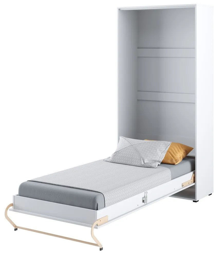 Σετ επίπλων Concept Pro Lenart AH145, Άσπρο, Πλαστικοποιημένη μοριοσανίδα, Τάβλες για Κρεβάτι, 90x200, Ενιαίος, Με κρεβάτι, Με πρόσθετο εξοπλισμό, Άσπρο