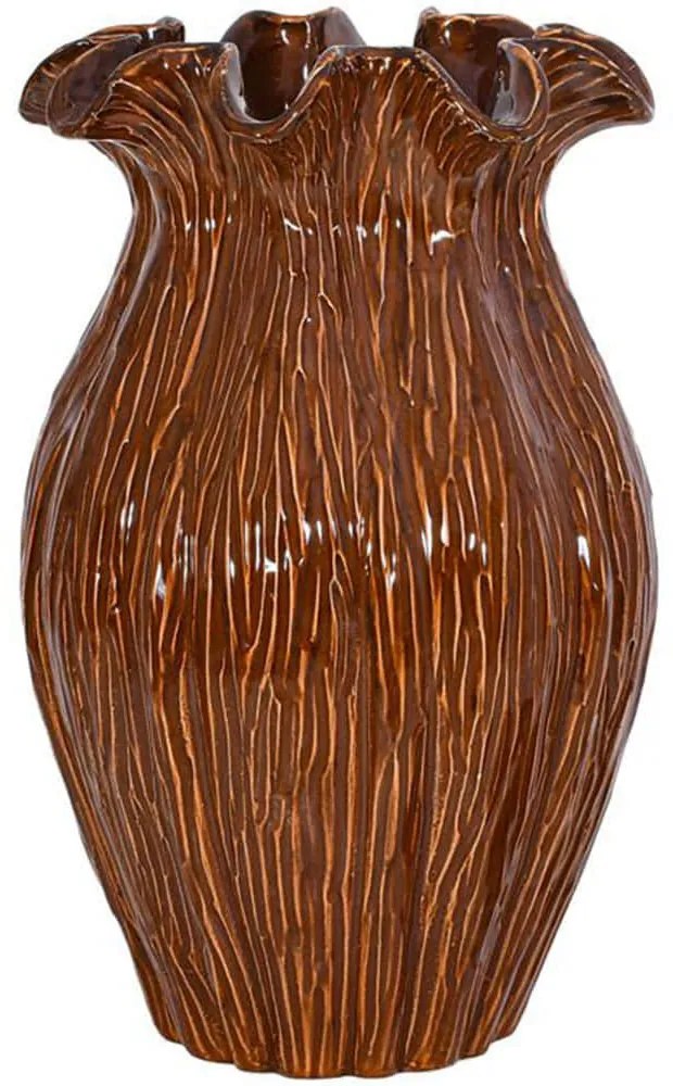 Βάζο 0052-225-012 22x36cm Brown Κεραμικό