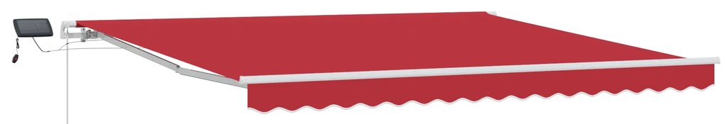 vidaXL Αναδιπλούμενη Τέντα with Κόκκινο 400 x 300 εκ Κόκκινο