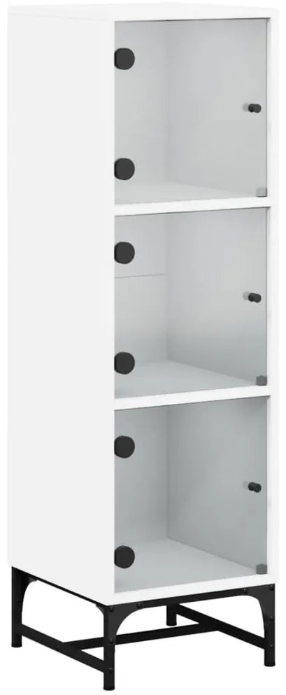 vidaXL Ντουλάπι Λευκό 35 x 37 x 120 εκ. με Γυάλινες Πόρτες