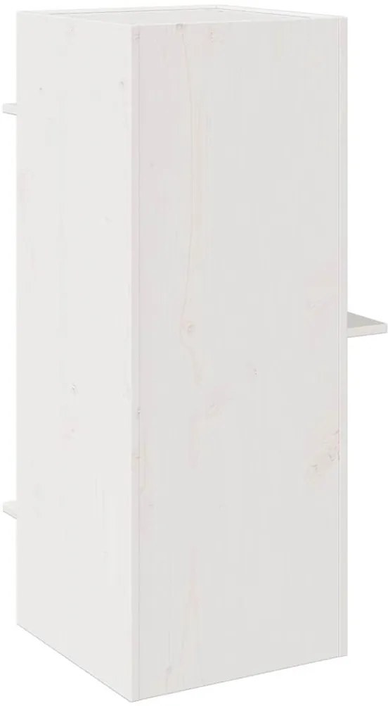 vidaXL Σπίτι για γάτες Λευκό 43x43x90 cm από μασίφ ξύλο πεύκο