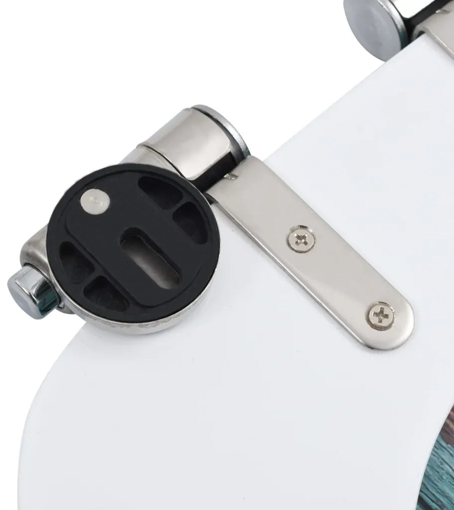 vidaXL Κάλυμμα Λεκάνης Καπάκι Soft Close Σχέδιο Παλαιωμένου Ξύλου MDF