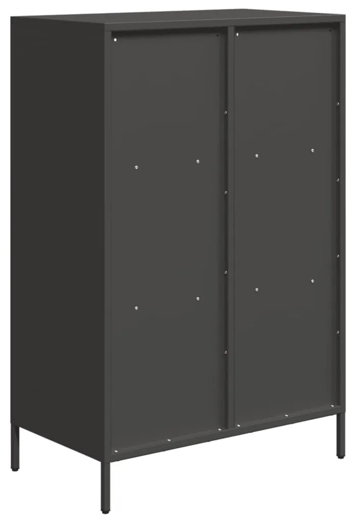 Ντουλάπι Μαύρο 68x39x103,5 εκ. από Χάλυβα - Μαύρο