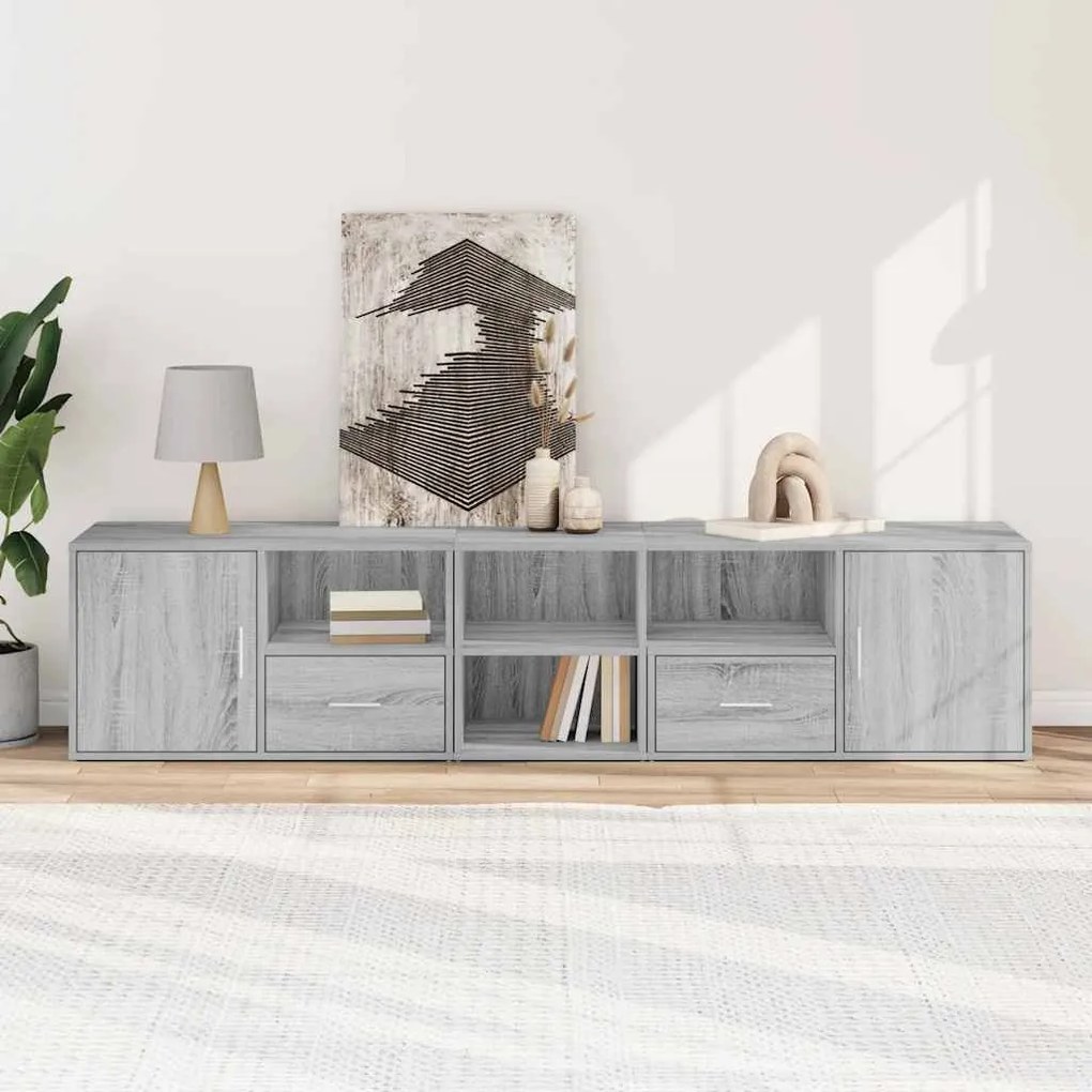 vidaXL Γωνιακό Έπιπλο Γκρι Sonoma 200x40x45 εκ. από Επεξεργ. Ξύλο