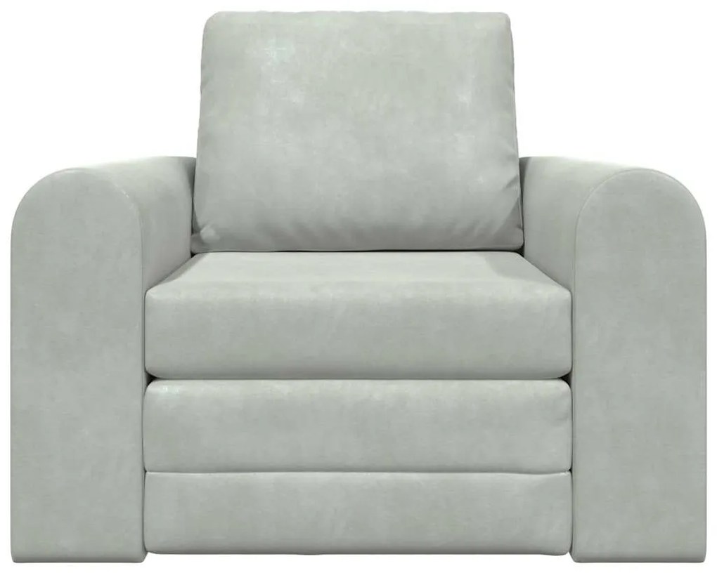 vidaXL Κρεβάτι καναπές Ανοιχτό γκρι 98 x 71 x 83 εκ. Βελούδο