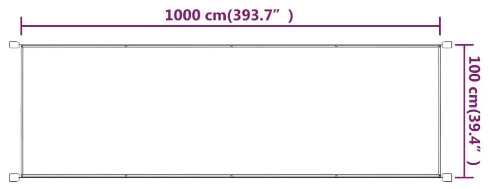 vidaXL Τέντα Κάθετη Τερακότα 100 x 1000 εκ. από Ύφασμα Oxford