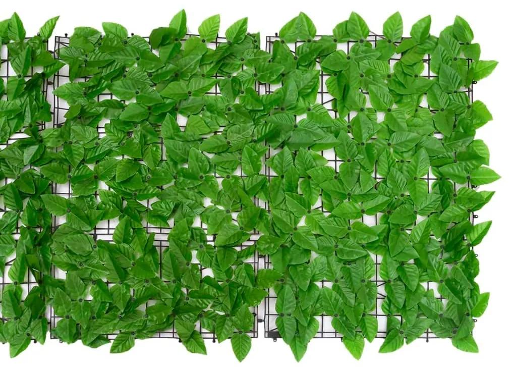 Διαχωριστικό Βεράντας με Πράσινα Φύλλα 400 x 75 εκ. - Πράσινο