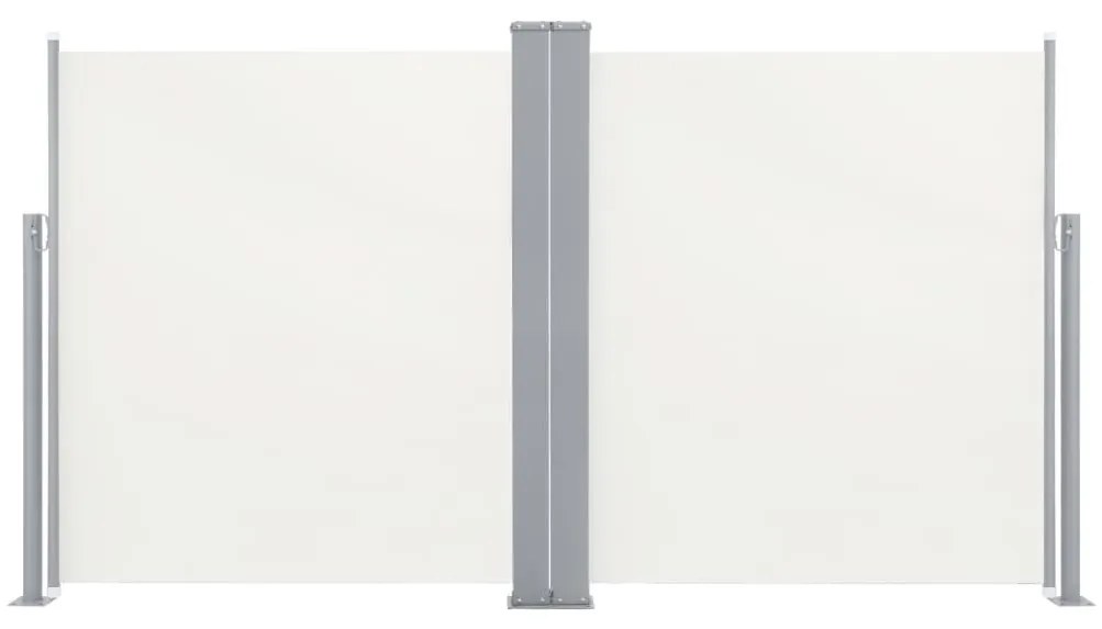 Σκίαστρο Πλαϊνό Συρόμενο Βεράντας Διπλό Κρεμ 170 x 600 εκ. - Κρεμ