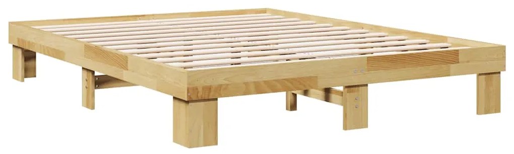 Πλαίσιο κρεβατιού χωρίς στρώμα 150x200 cm μασίφ ξύλο δρυς 851952