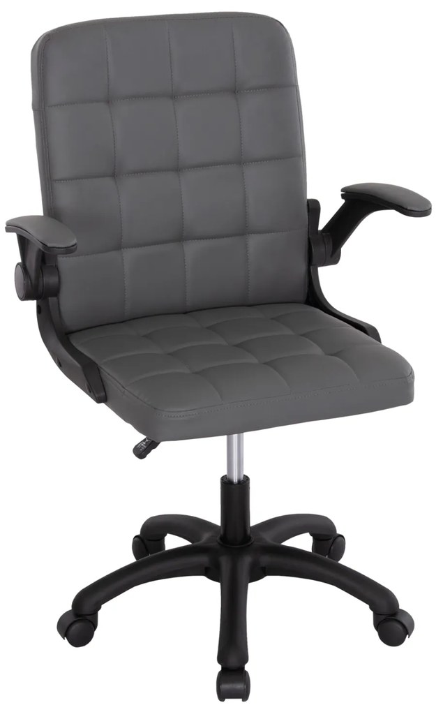 ΚΑΡΕΚΛΑ ΓΡΑΦΕΙΟΥ PORTIMA HM1197.03 ΓΚΡΙ PVC-ΜΑΥΡΟΣ NYLON ΣΚΕΛΕΤΟΣ &amp; ΒΑΣΗ 66.5x60x97Υεκ