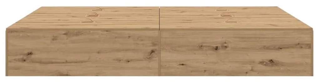 vidaXL Σκελετός Κρεβατιού artisan δρυς 140 x 200 cm Επεξεργασμένο ξύλο