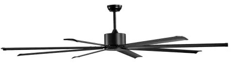 VEVOR 213 cm Aluminum Ceiling Fan Without Light Remote Control DC Motor Black