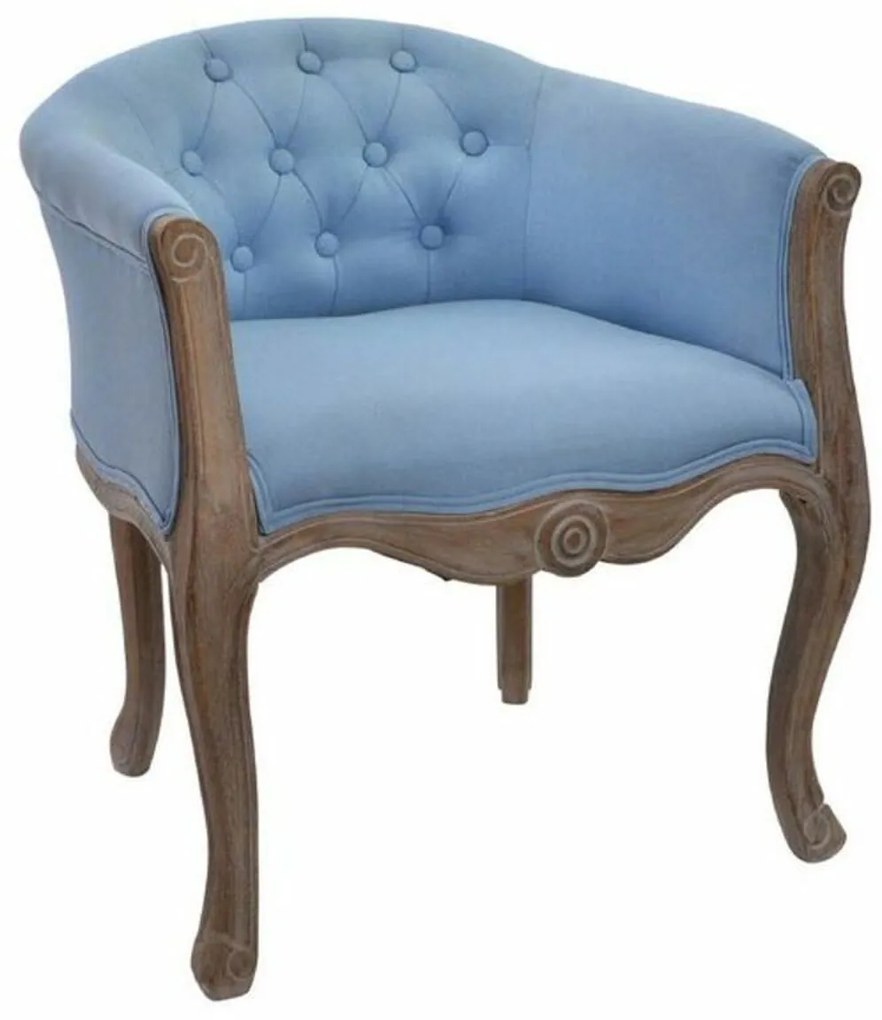 Σκαμπό DKD Home Decor Μπλε πολυεστέρας Ξύλο ξύλο καουτσούκ 58 x 56 x 69 cm