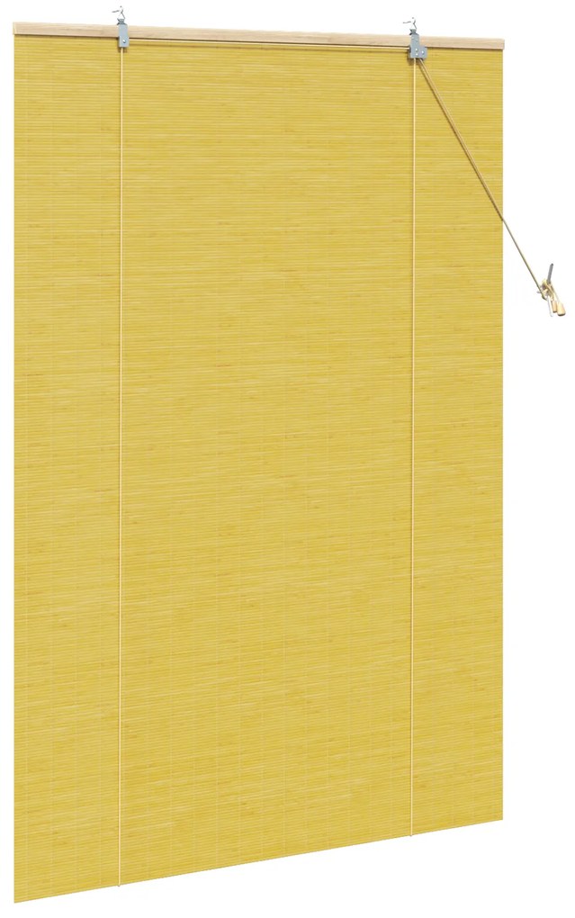 vidaXL Ρολά και Σκίες Παραθύρων Κίτρινο 100 x 160 cm Μπαμπού