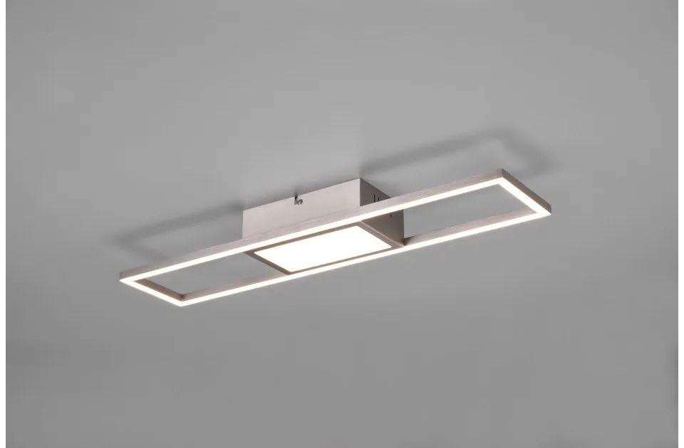 Πλαφονιέρα Φωτιστικό Οροφής LED 22W Νίκελ Ματ Dimmer 3CCT Rigido R67172107 Trio Lighting-R67172107-Νίκελ Ματ R67172107