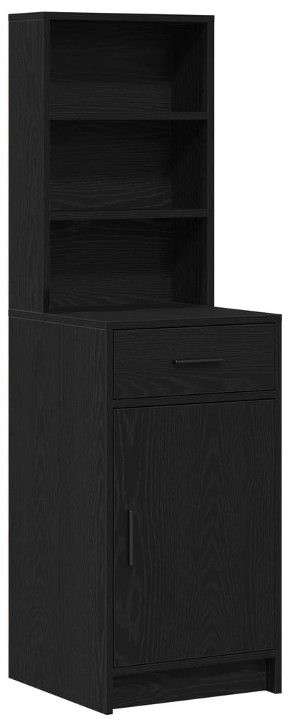 vidaXL Σετ Dressing Table 2 Τεμαχίων με LED Μαύρο Επεξεργασμένο Ξύλο