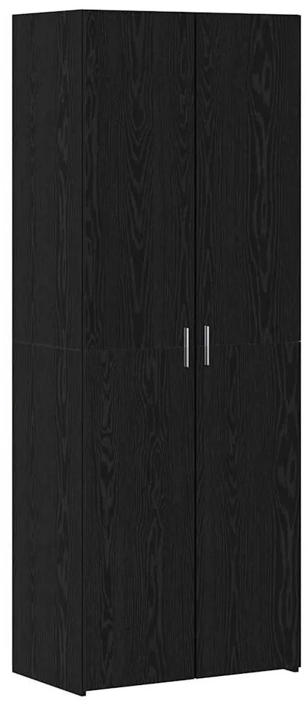 vidaXL Highboard Μαύρη δρυς 70 x 42.5 x 185 εκ Επεξεργασμένο ξύλο