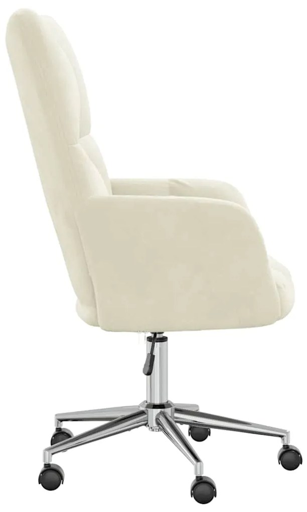 vidaXL Πολυθρόνα Relax Λευκό Κρεμ Βελούδινη