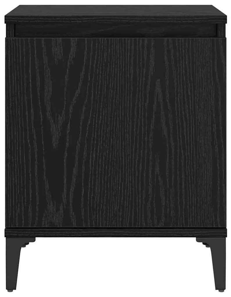 vidaXL Κομοδίνο Μαύρη δρυς 40 x 30 x 50 cm Επεξεργασμένο ξύλο