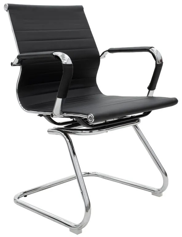 Intrahome Καρέκλα γραφείου επισκέπτη Valter Intrahome μαύρο pu 55.5x48x88εκ | SKU: INTRAPA-388111114