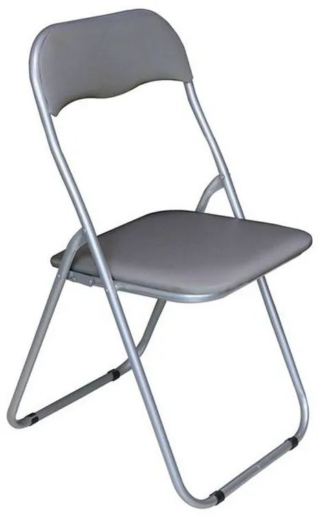 Καρέκλα Πτυσσόμενη Linda Ε557,5 43x46x80cm (Σετ 6τμχ) Grey Metal, PVC