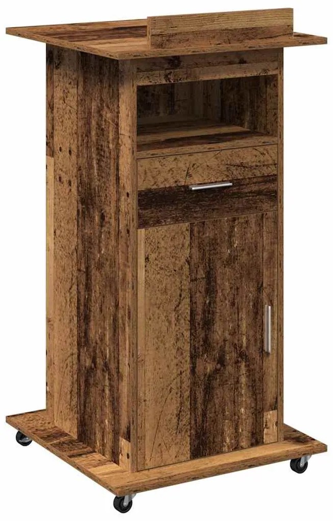 vidaXL Πλατφόρμα Παλιό ξύλο 55 x 55 x 107 cm Επεξεργασμένο ξύλο