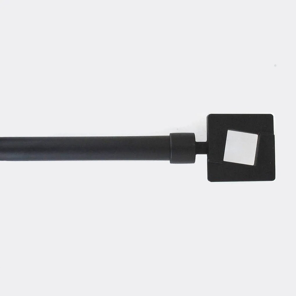 Κουρτινόξυλο Φ19mm Μονό Επεκτεινόμενο 120-210cm Με Άκρα L-N Studio Black 78880120955