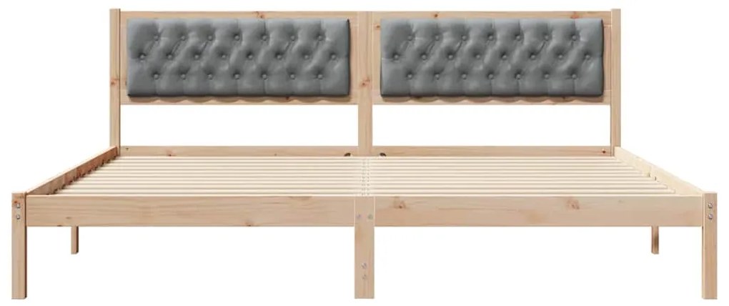 vidaXL Σκελετός Κρεβατιού με κεφαλάρι Ανοιχτό γκρι 200 x 200 cm