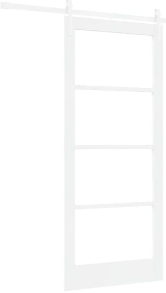vidaXL Συρόμενη Πόρτα ORKDAL Λευκό 86 x 198.5 cm Μασίφ ξύλο πεύκου
