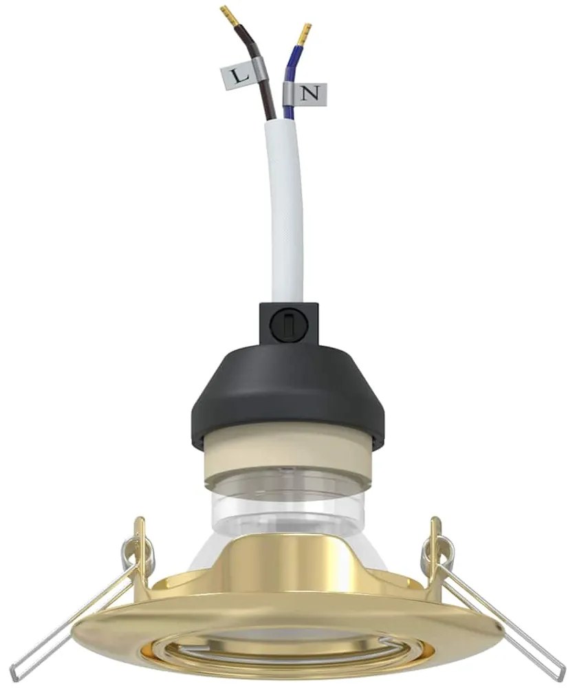 vidaXL Spotlights με προβολείς 24 pcs Χρυσό 9 x 9 εκ. Μέταλλο