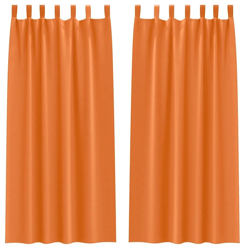 vidaXL Κουρτίνες 2 pcs Φωτεινό Πορτοκάλι 245x140εκ. Πολυεστέρας