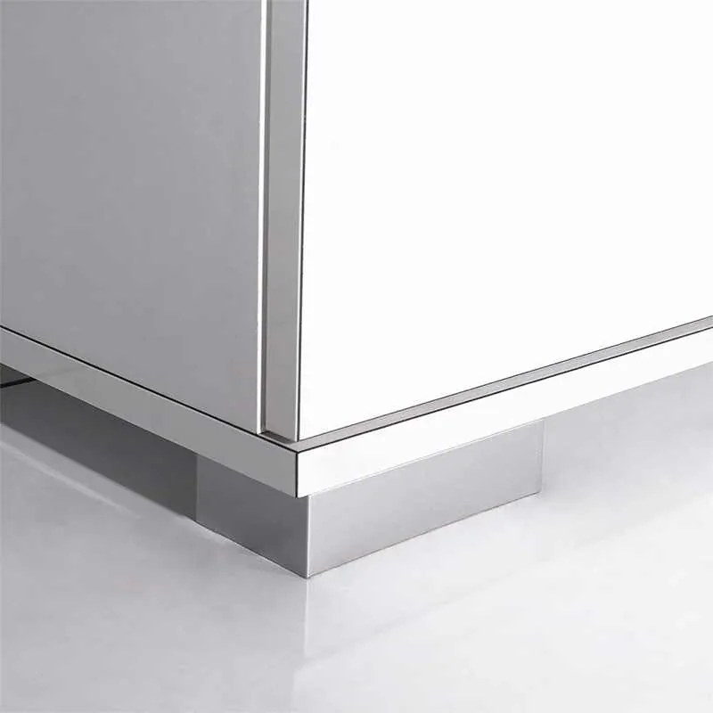 Ντουλάπα ρούχων Diamond Megapap δίφυλλη σε χρώμα λευκό 60x40x187εκ.