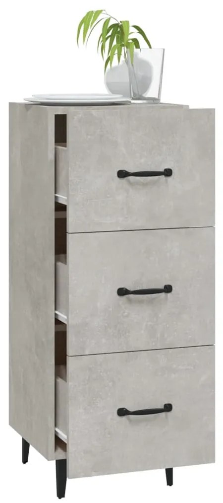 vidaXL Ντουλάπι Γκρι Σκυροδέματος 34,5x34x90 εκ. Επεξεργασμένο Ξύλο