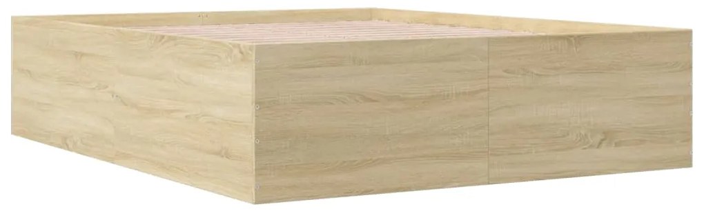 vidaXL Πλαίσιο Κρεβατιού Sonoma Δρυς 160x200 εκ. Επεξεργασμένο Ξύλο