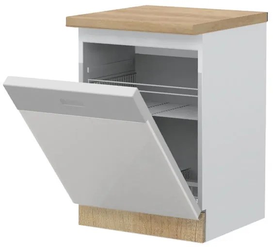 Πρόσοψη ντουλαπιού πλυντηρίου πιάτων Modena K60D-Λευκό γυαλιστερό