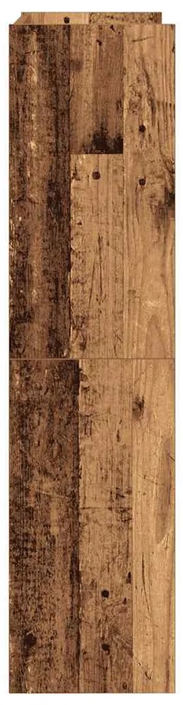 Ράφι παπουτσιών Παλιό ξύλο 60x25x100 cm Κατασκευασμένο ξύλο - Καφέ