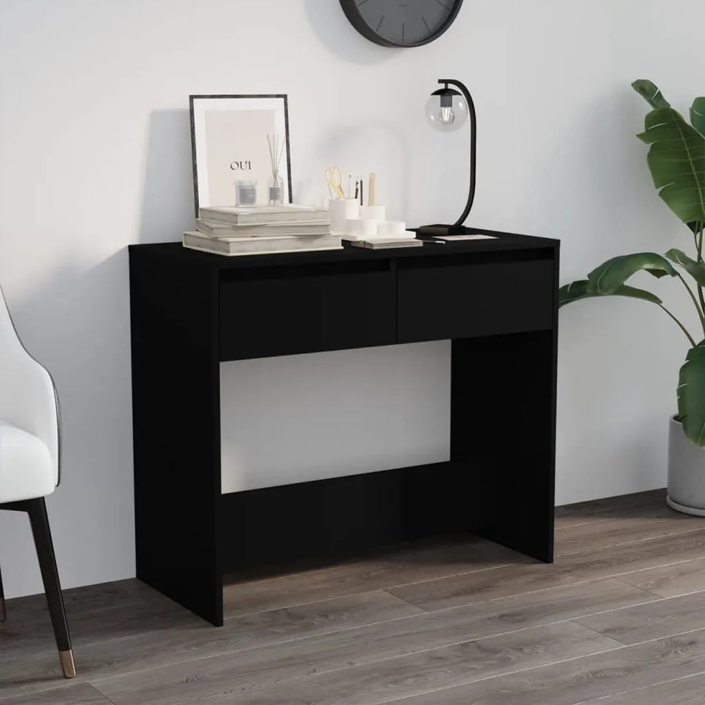 Τραπεζάκι Κονσόλα Μαύρο 89 x 41 x 76,5 εκ. από Μοριοσανίδα  - Μαύρο