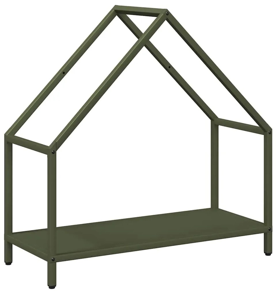 Ράφι για καυσόξυλα Ελαιοπράσινο 60x25x60cm Ατσάλι ψυχρής έλασης - Πράσινο