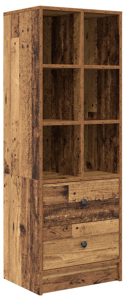 vidaXL Highboard Παλαιό ξύλο 45.5 x 34 x 127 εκ Επεξεργασμένο ξύλο