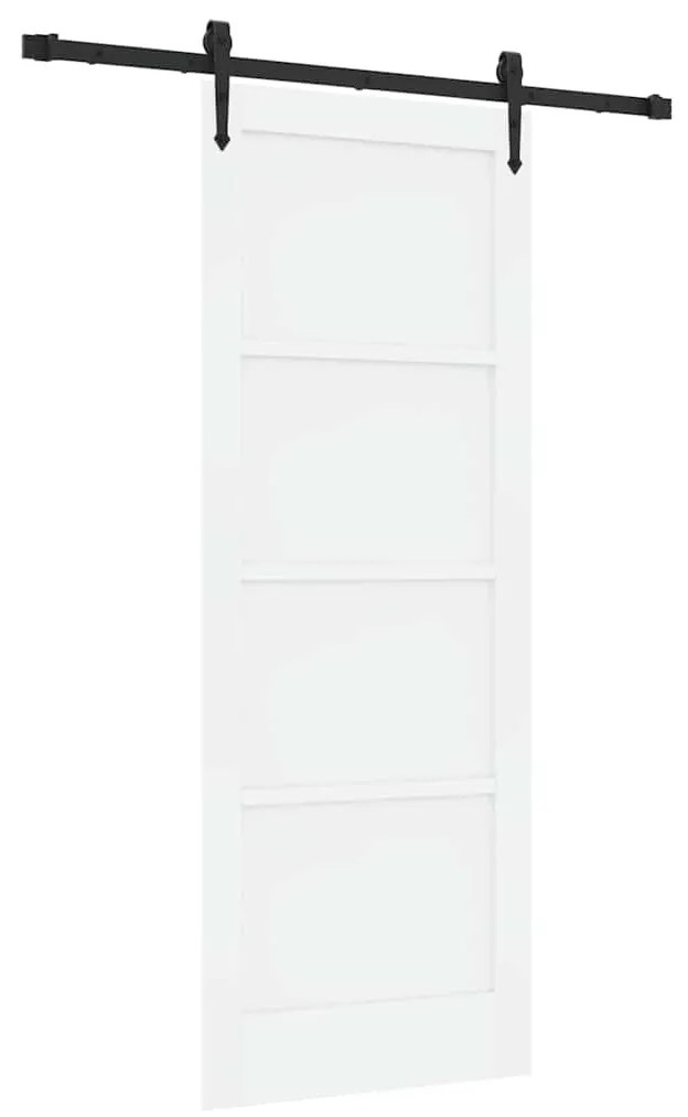 vidaXL Συρόμενη Πόρτα ORKDAL Λευκό 78 x 202 εκ. Μασίφ ξύλο πεύκου