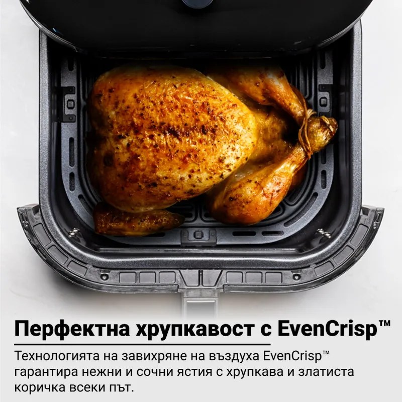 Φριτέζα ζεστού αέρα Instant Pot Vortex Plus Clearcook 140309701, 1700W, 5,7 l, 6 προγράμματα, 35-205C, Εσωτερικό φως, Μαύρο