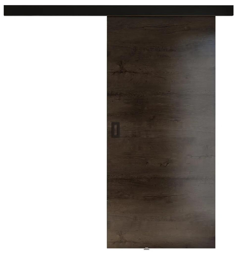 Συρόμενες πόρτες Dover 168, 24 kg, Σκούρα φλαμουριά, Πλαστικοποιημένη μοριοσανίδα, Καφέ, Αλουμίνιο | Epipla1.gr