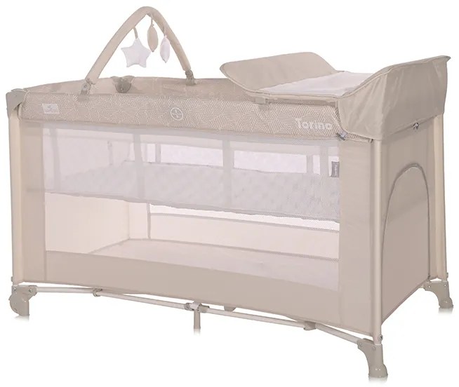 LORELLI ΠΑΡΚΟΚΡΕΒΑΤΟ ΔΥΟ ΕΠΙΠΕΔΩΝ ΜΕ ΑΛΛΑΞΙΕΡΑ TORINO 2 LAYERS PLUS BEIGE FOG ELEMENTS 10080472212